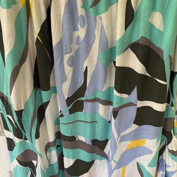 LASCANA Floral Ruffle BOHO Maxi Tropical Dress size 10 stretchy backless flowy - Picture 14 of 14